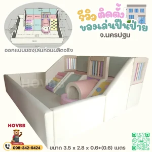 บ่อบอลเด็ก คอกกั้นเด็กแบบนุ่ม พร้อมสไลเดอร์ Soft Play