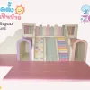 ชุดปีนป่ายเด็ก soft play ขนาดใหญ่ โทนพาสเทล เล่นสนุกปลอดภัย