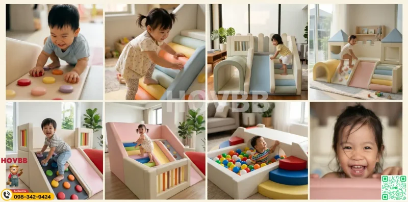 เด็กเล่น Soft Play อย่างมีความสุขในพื้นที่เล่นที่ปลอดภัย สำหรับบ้าน โรงเรียน และ Kids Club
