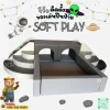 ชุดปีนป่ายเด็ก Soft Play โทนโมแรนดิ พร้อมบ่อบอลและสไลเดอร์สำหรับเด็กเล็ก