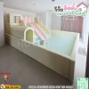 ชุดปีนป่ายเด็ก Soft Play โทนพาสเทลพร้อมสไลเดอร์และบ่อบอล สำหรับเด็กเล็ก