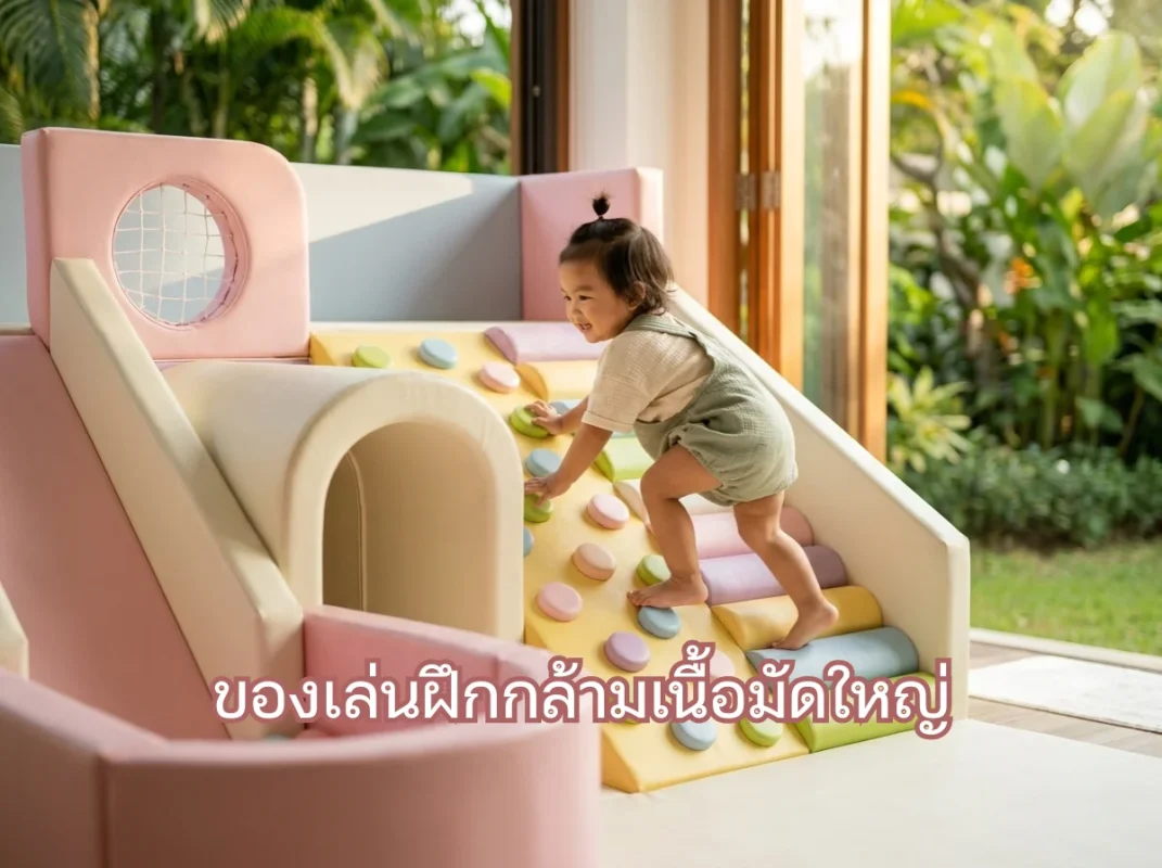 ชุดปีนป่ายเด็ก Soft Play พาสเทล ของเล่นฝึกกล้ามเนื้อมัดใหญ่สำหรับเด็กเล็ก