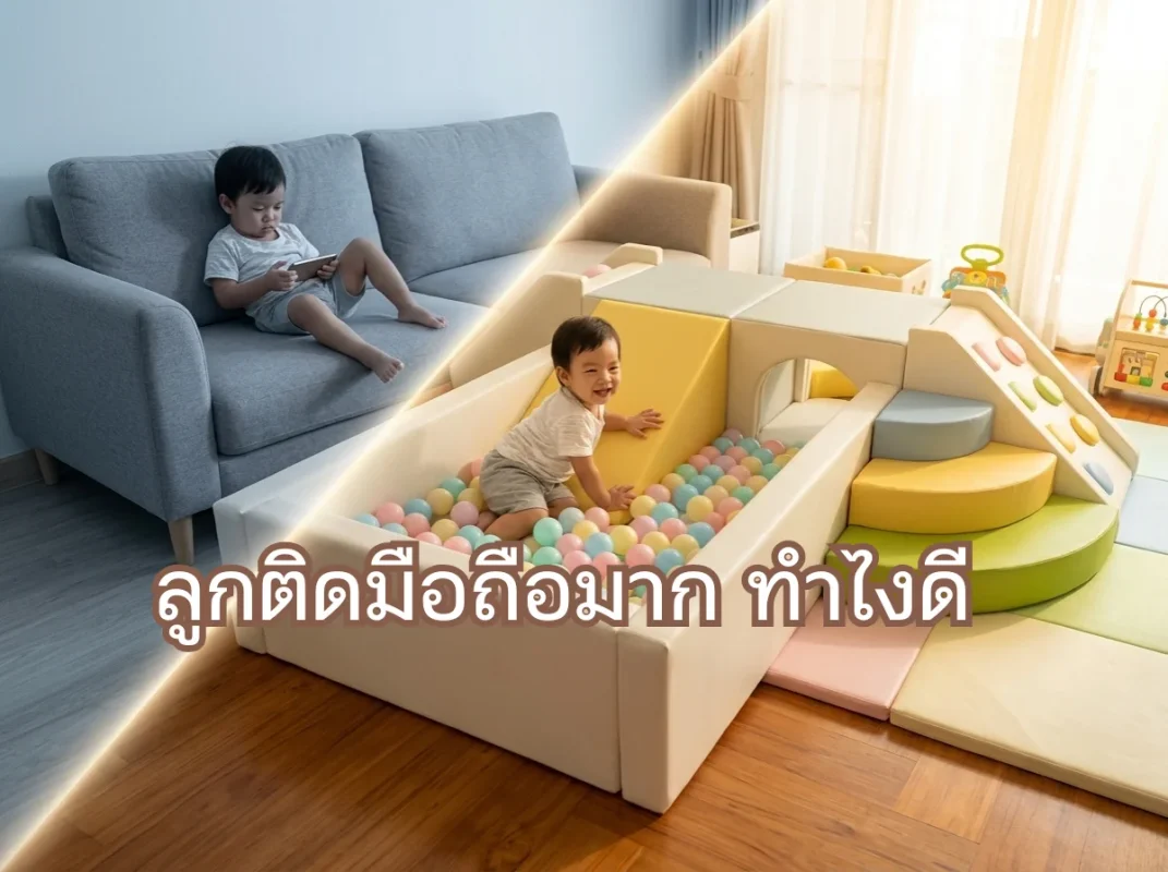 พื้นที่เล่นในบ้านพร้อมชุดปีนป่าย Soft Play พาสเทล บ่อบอล และอุโมงค์ ช่วยแก้ปัญหาลูกติดมือถือมาก ทําไงดี