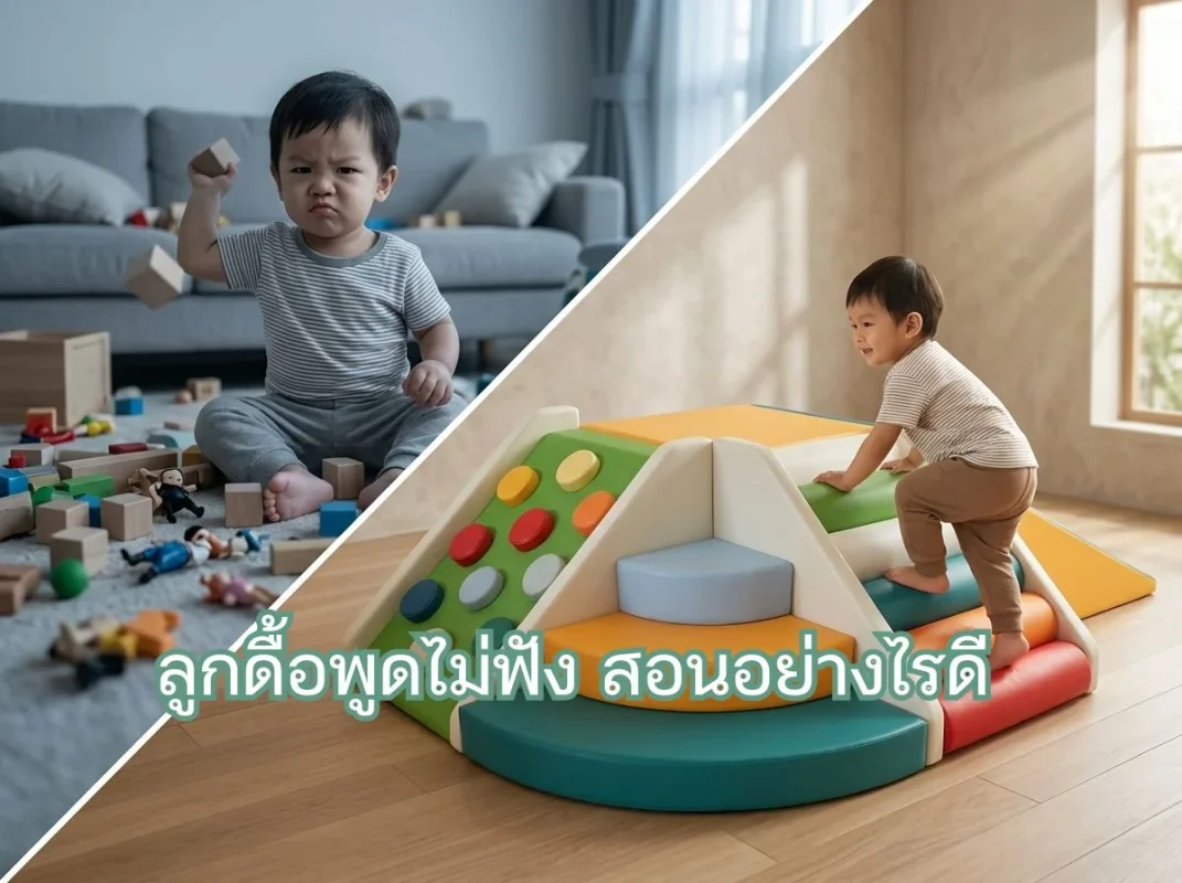มุมเล่นเด็ก Soft Play เอิร์ธโทน ชุดปีนป่ายสำหรับเด็กลดปัญหาลูกดื้อพูดไม่ฟัง