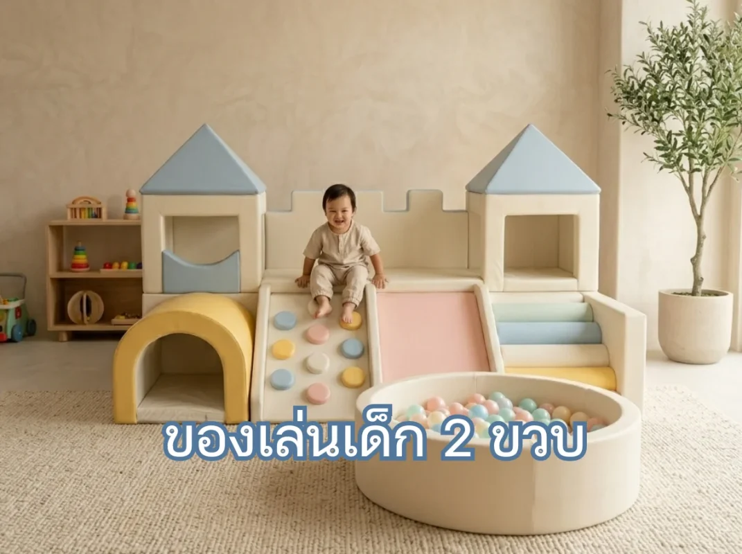ชุดปีนป่ายเด็ก Soft Play พาสเทล ของเล่นเด็ก 2 ขวบ เสริมพัฒนาการการเคลื่อนไหว
