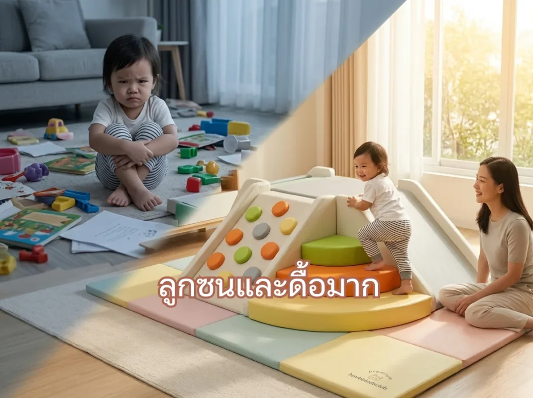 เด็กเล่นชุดปีนป่าย Soft Play รุ่นสแกนดิเนเวียนอย่างมีความสุข ช่วยลดปัญหาลูกซนและดื้อมากในบ้าน