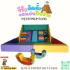 ชุดปีนป่ายเด็ก Soft Play XL สายรุ้งพร้อมสไลเดอร์และบ่อบอล