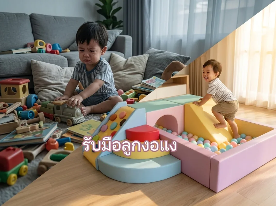 ชุดปีนป่ายเด็ก Soft Play สีพาสเทล รุ่น FG-163 ช่วยสร้างพื้นที่ปลอดภัยให้ลูกปล่อยพลังและลดอาการงอแง