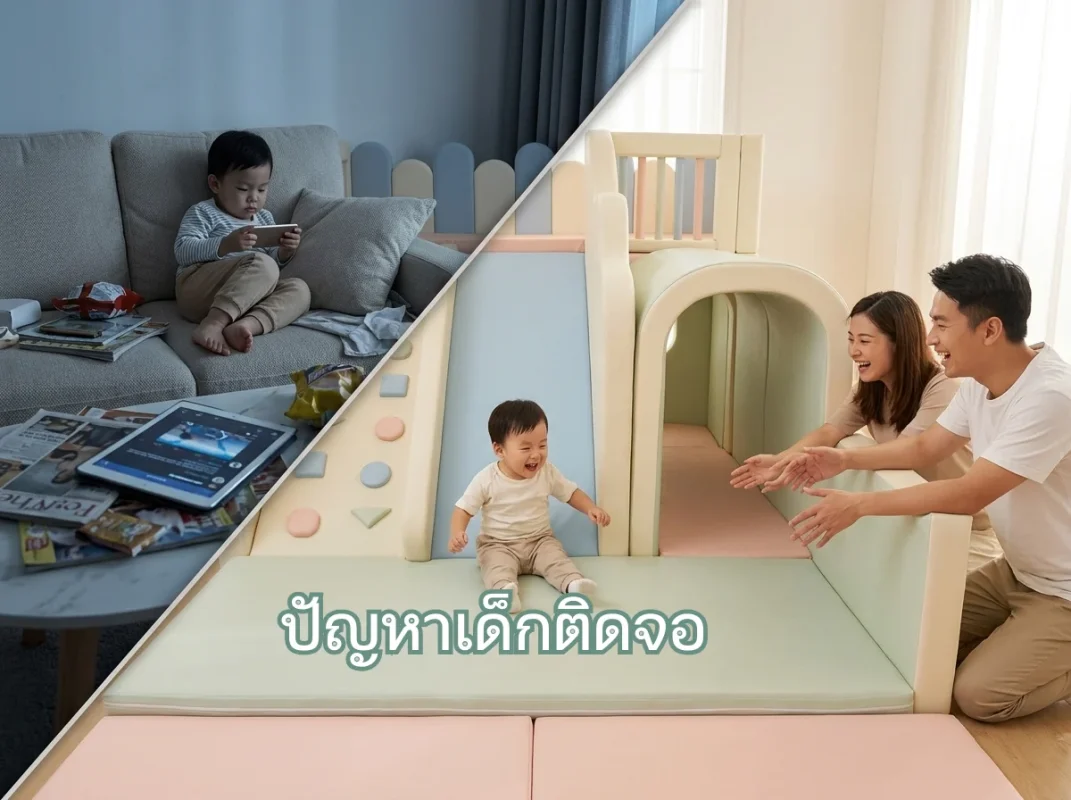 ชุดปีนป่ายเด็ก Soft Play พร้อมสไลเดอร์และอุโมงค์ ทางเลือกใหม่ในการแก้ปัญหาเด็กติดจอ ช่วยกระตุ้นพัฒนาการ