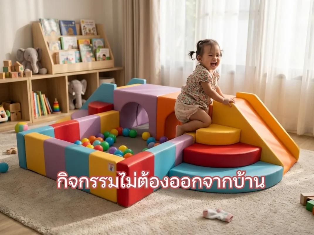 เด็กไทยเล่นสนุกกับชุดปีนป่าย Soft Play สายรุ้ง กิจกรรมไม่ต้องออกจากบ้านที่ช่วยปล่อยพลังอย่างปลอดภัย