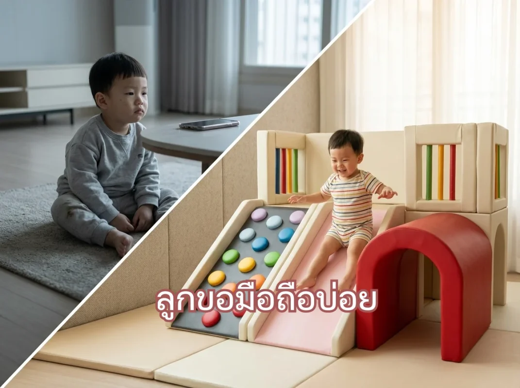 ชุดปีนป่ายเด็ก Soft Play รุ่น FG-178 ช่วยลดปัญหาลูกขอมือถือบ่อย