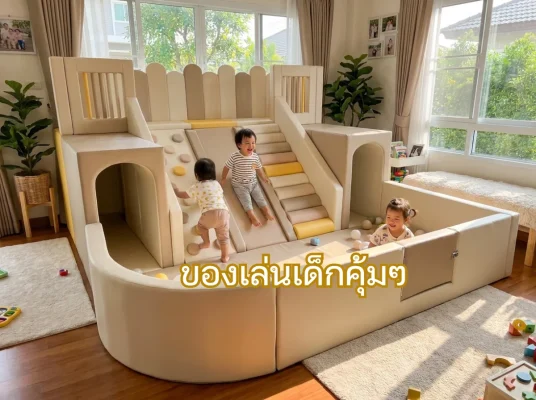 ชุดปีนป่ายเด็ก Soft Play สีครีมเบจ ของเล่นเด็กคุ้มๆ ที่เล่นได้นานและเข้ากับบ้านทุกสไตล์